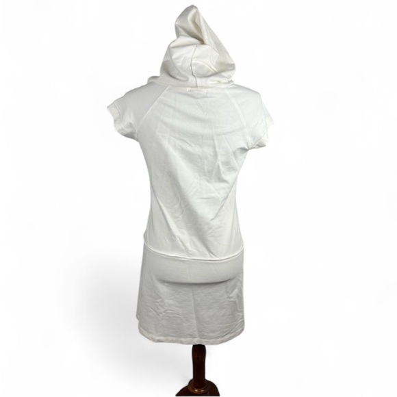 Lux‎ Off White Hoodie Dress or Swim Cover Up Casual Summer Vacation Pool Beach - Picture 2 of 9